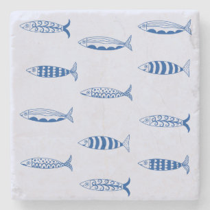 Sardines Patroon Stenen Onderzetter