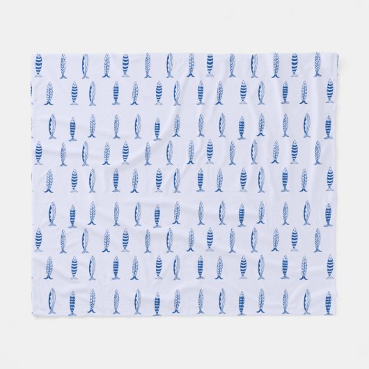 Sardines Pattern Fleece Deken (Voorkant (Horizontaal))