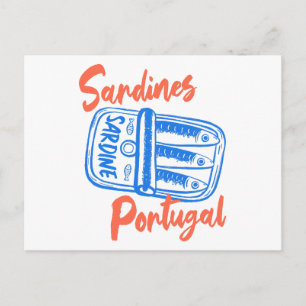 Sardines Portugal Foodie Reis Kunstprint Briefkaart