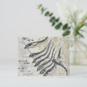 Sardines van Teisai, Hokuba Ukiyoe Briefkaart (Staand voorkant)