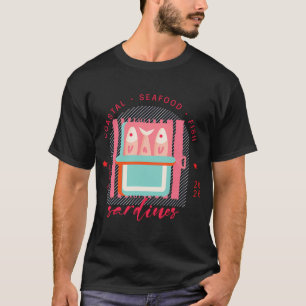 Sardines Zeevruchtenliefhebbers Stempel T-shirt