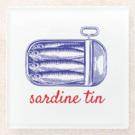 Sardinetine Glazen Onderzetter