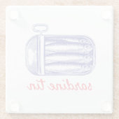 Sardinetine Glazen Onderzetter (Achterkant)