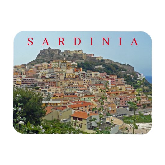 Sardinia Castelsardo uitzicht fridge magnet Magneet (Horizontaal)