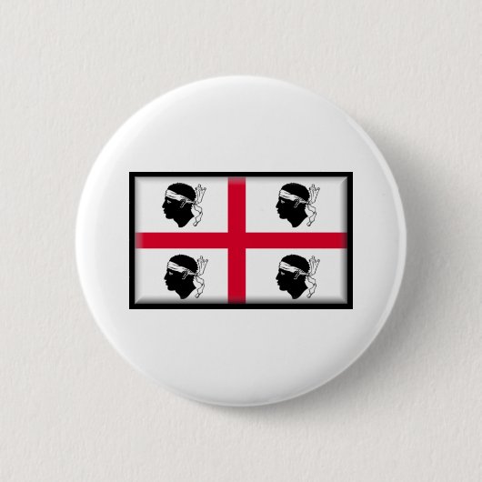 Sardinia Flag Ronde Button 5,7 Cm (Voorkant)