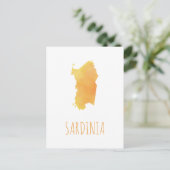 Sardinia Map Briefkaart (Staand voorkant)