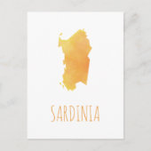 Sardinia Map Briefkaart (Voorkant)