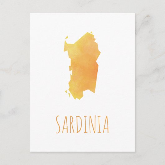 Sardinia Map Briefkaart (Voorkant)