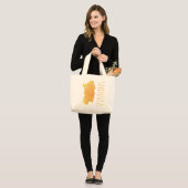 Sardinia Map Grote Tote Bag (Voorkant (model))