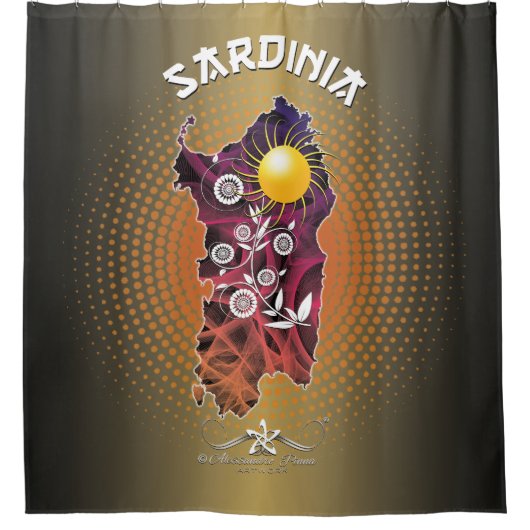 Sardinië Douchegordijn (Voorkant)