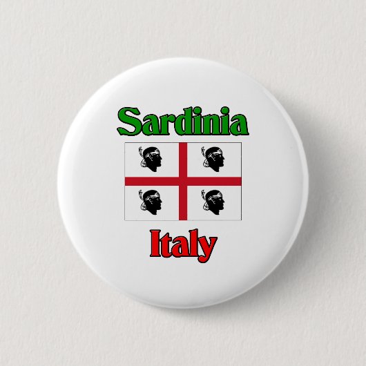 Sardinië Italië Ronde Button 5,7 Cm (Voorkant)
