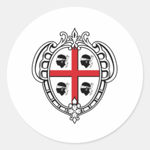 Sardinië (Italië) Wapenstoofpot Ronde Sticker