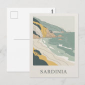 Sardinië minimalistisch briefkaart (Voorkant / Achterkant)