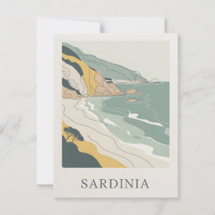 Sardinië  minimalistisch briefkaart