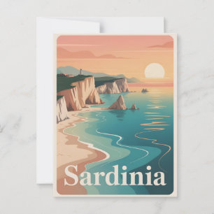 Sardinië  minimalistisch briefkaart