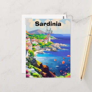 Sardinië Poster Italië Souvenir Zee Decoratie  Briefkaart