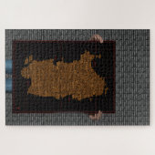 Sardinië Typografie Kaart – Uitdagende puzzel (Horizontaal)
