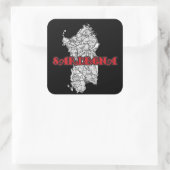 Sardinië Vierkante Sticker (Tas)