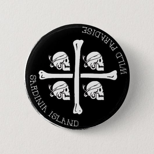 Sardinië, Wild Paradise - pin Ronde Button 5,7 Cm (Voorkant)
