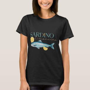 Sardino Limoncino Vintage Sardine Kunst — Retro T-shirt