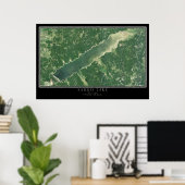 Sardis Lake Mississippi Satellite Poster Map (Thuiskantoor)
