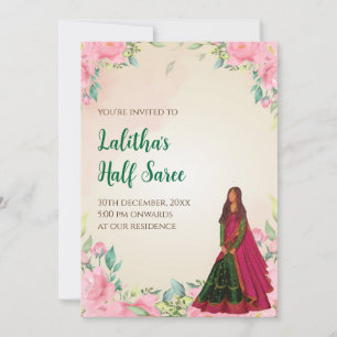Saree, invitation de fonction en tant qu'invitatio