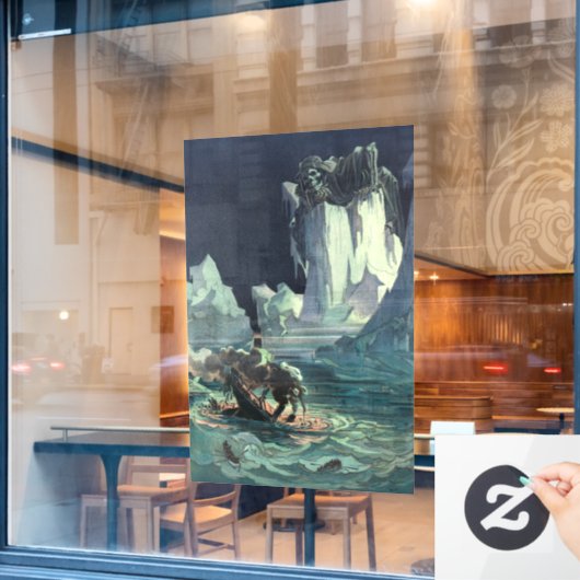 Sargasso Zee Grim Reaper & Sinking of Titanic Raamsticker (Cafe Raam)