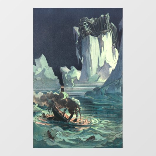 Sargasso Zee Grim Reaper & Sinking of Titanic Raamsticker (Vel)
