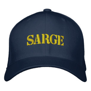 SARGE EMBROÏDE BASEBALL-PET GEBORDUURDE PET