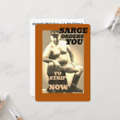 SARGE MANBOOBS Wenskaartcollectie Kaart (Voorkant / Achterkant in situ)