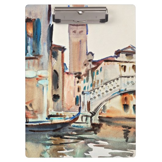 Sargent - Een brug en een Campanile, Venetië, Klembord (Voorkant)