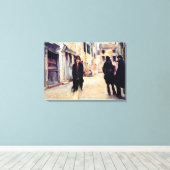 Sargent - Straat in Venetië, fijne kunst Canvas Afdruk (Insitu (Houten vloer))