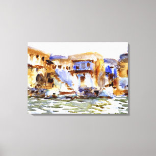 Sargent - Tiberias, schilderij van waterverf Canvas Afdruk
