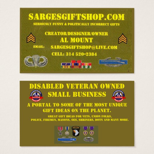 SARGESGIFTSHOP.COM (Devant & derrière)