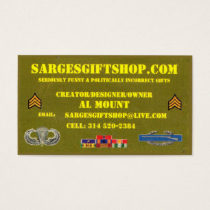SARGESGIFTSHOP.COM VISITEKAARTJE