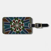 Sari geïnspireerd ontwerp met ingewikkelde details bagagelabel (Voorkant horizontaal)