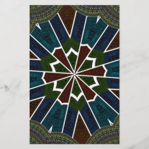 Sari geïnspireerd ontwerp met ingewikkelde details briefpapier