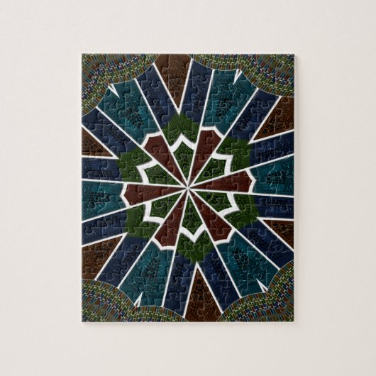 Sari geïnspireerd ontwerp met ingewikkelde details legpuzzel (Verticaal)