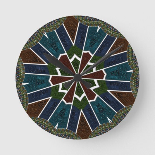 Sari geïnspireerd ontwerp met ingewikkelde details ronde klok (Voorkant)