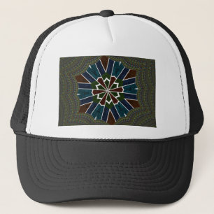Sari geïnspireerd ontwerp met ingewikkelde details trucker pet
