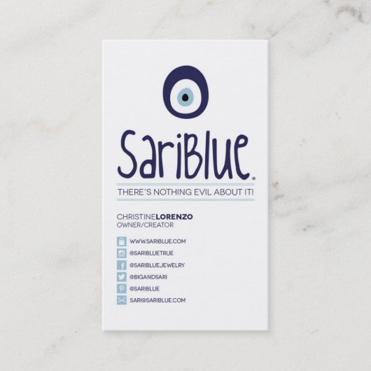 SariBlue | CARTE DE VISITE 3 (Devant)