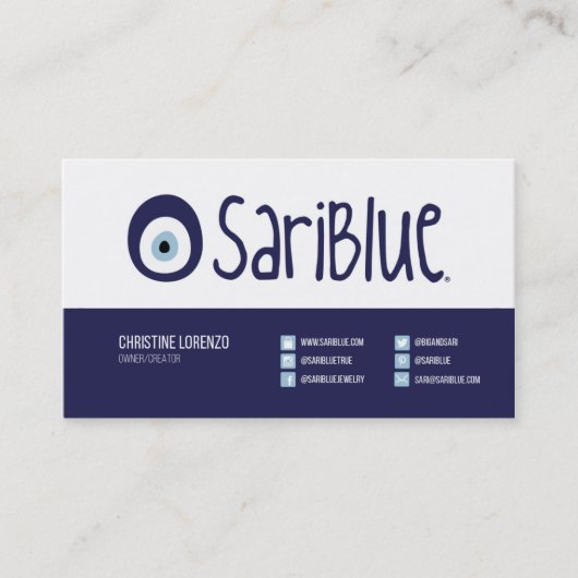 SariBlue | VISITEKAARTJE 2 (Voorkant)