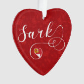 Sark Flag Heart, Kanaaleilanden Ornament (voorkant)