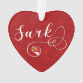 Sark Flag Heart, Kanaaleilanden Ornament (achterkant)
