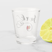 Sark Flag Heart, Kanaaleilanden Shot Glas (Achterkant)