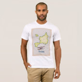 Sark vintage stijl kaart t-shirt (Voorkant volledig)