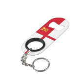 Sark-vlag Mini Flessenopener (Achterkant Gekanteld)