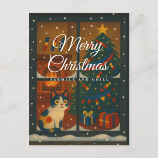 Sarmale en Chill Kerstkaart Feestdagenkaart