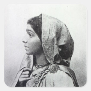 Sarojini Naidu Vierkante Sticker