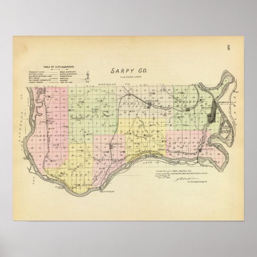 Sarpy County, Nebraska Poster (Voorkant)